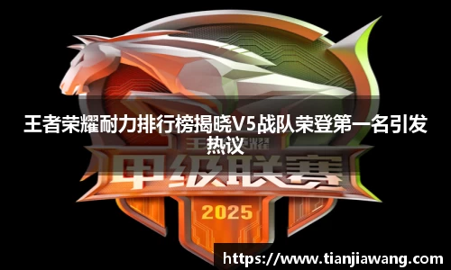 王者荣耀耐力排行榜揭晓V5战队荣登第一名引发热议
